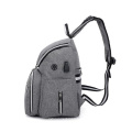 USB Mummy Baby Felt Diaper Bag Backpack